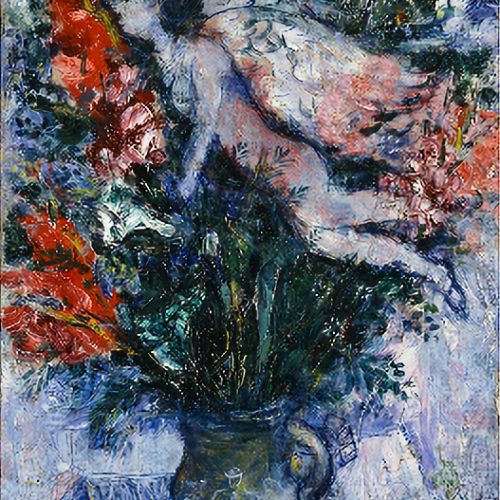 マルク・シャガール　Marc Chagall 「Les Fleurs sur le toit 」 c1925