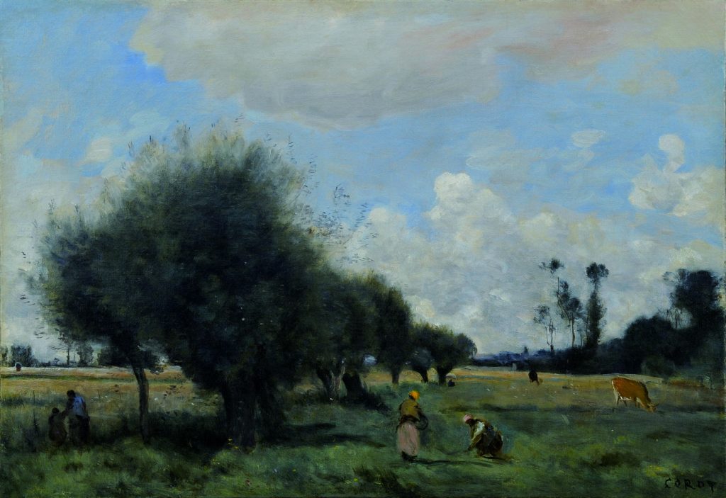 カミーユ・コロー Camille Corot「エタンプス郊外の平野」