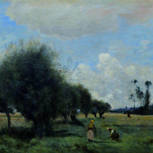 カミーユ・コロー Camille Corot「エタンプス郊外の平野」